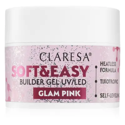 Claresa Soft&Easy Builder Gel alaplakk körmökre árnyalat Glam Pink 45 g