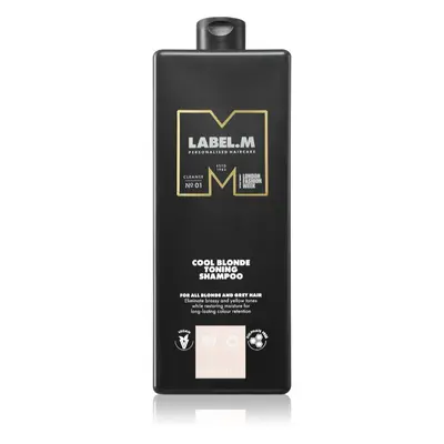 label.m Cool Blonde Toning Shampoo sampon semlegesíti a sárgás tónusokat 1000 ml