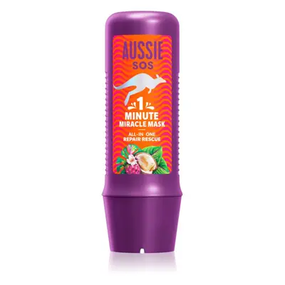 Aussie 1 Minute Miracle Repair Rescue intenzíven tápláló maszk száraz és sérült hajra 250 ml