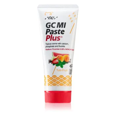 GC MI Paste Plus ásványfeltöltő védőkrém az érzékeny fogakra fluoriddal íz Tutti Frutti 35 ml