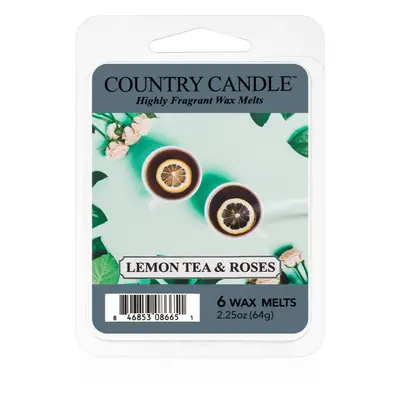 Country Candle Lemon Tea & Roses illatos viasz aromalámpába 64 g