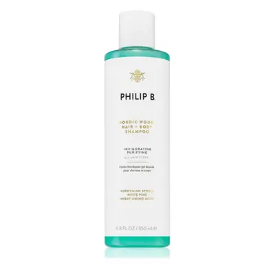 Philip B. White Label Nordic Wood tisztító sampon testre és hajra 350 ml