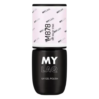 MYLAQ UV Gel Polish géles körömlakk árnyalat My Milky Pink 5 ml