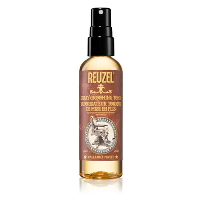 Reuzel Spray Grooming Tonic hővédő spray hajsütővassal és hajvasalóval kezelt hajra a természete