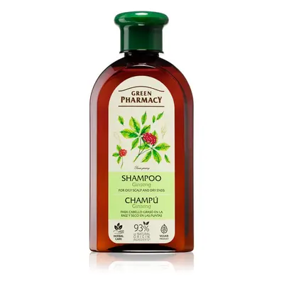 Green Pharmacy Ginseng Shampoo sampon zsíros fejbőrre és száraz hajvégekre 350 ml