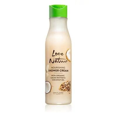 Oriflame Love Nature Cacao Butter & Coconut Oil intenzíven tápláló tusolókrém 250 ml