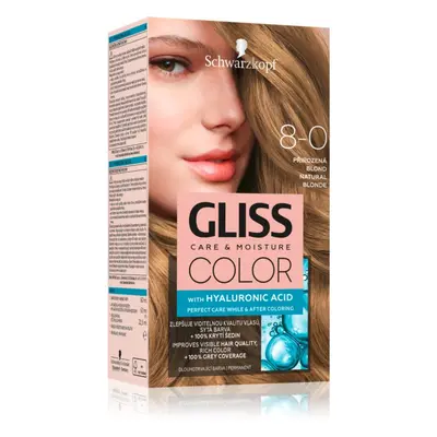 Schwarzkopf Gliss Color tartós hajfesték árnyalat 8-0 Natural Blonde 1 db