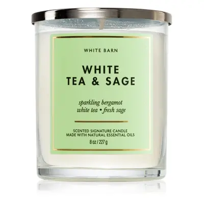 Bath & Body Works White Tea & Sage illatgyertya 227 g