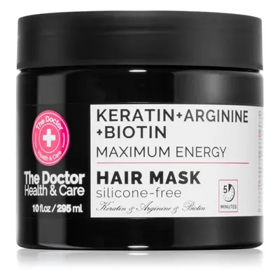 The Doctor Keratin + Arginine + Biotin Maximum Energy keratinos maszk hajra 295 ml