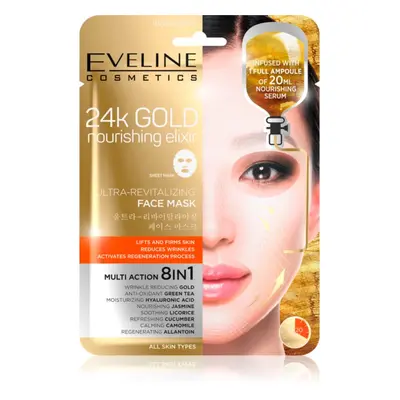 Eveline Cosmetics 24k Gold Nourishing Elixir liftinges maszk 1 db