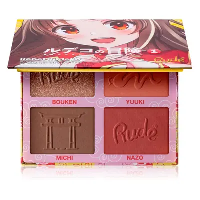 Rude Cosmetics Manga Face Palette multifunkciós arc paletta az arcra árnyalat Rebel Rudeko 11.2 