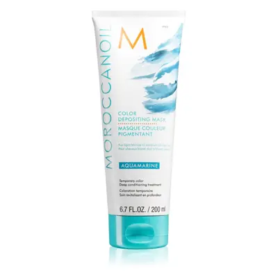 Moroccanoil Color Depositing gyengéd tápláló maszk tartós színes pigmentekkel Aquamarine 200 ml