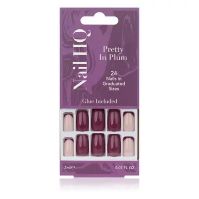 Nail HQ Square műköröm Pretty In Plum 24 db