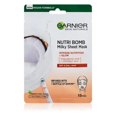 Garnier Skin Naturals Nutri Bomb tápláló gézmaszk az élénk bőrért 28 g