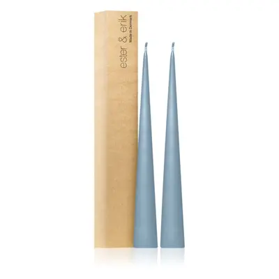 ester & erik cone candles dusty blue (no. 83) gyertya 2x37 cm