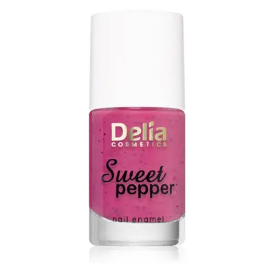 Delia Cosmetics Sweet Pepper Black Particles körömlakk árnyalat 08 Berry 11 ml