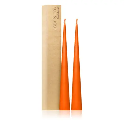 ester & erik cone candles mild orange (no. 16) gyertya 2x37 cm