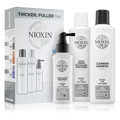 Nioxin System 1 Natural Hair Light Thinning ajándékszett a töredezett, károsult hajra 3 db