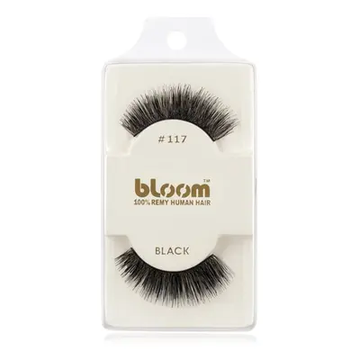 Bloom Natural ragasztható műszempilla természetes hajból No. 117 (Black) 1 cm