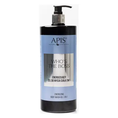 Apis Natural Cosmetics Who's the boss energizáló tusfürdő gél 3 az 1-ben uraknak 1000 ml