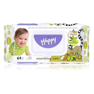 Bella Baby Happy Almond and Olive Leaf extract nedves törlőkendő gyerekeknek 64 db