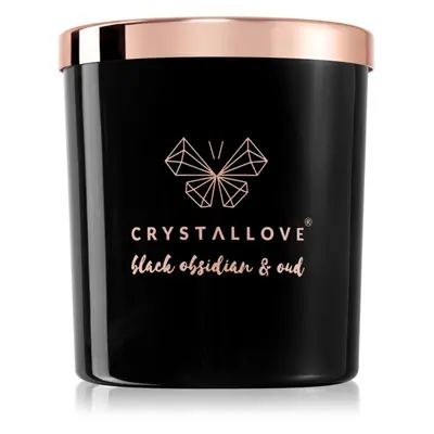 Crystallove Crystalized Scented Candle Black Obsidian & Oud illatgyertya 220 g