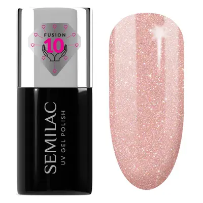 Semilac UV Hybrid Extend Care 5in1 géles körömlakk tápláló hatással árnyalat 804 Glitter Soft Be