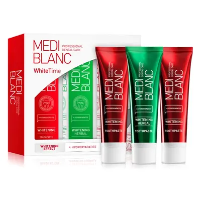 MEDIBLANC Dental Care White Time Set fogápoló készlet A fényes fehér fogakért 3x100 ml