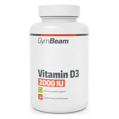 GymBeam Vitamin D3 2000 IU a csontok és a fogak normál állapotának támogatására 60 kapsz.