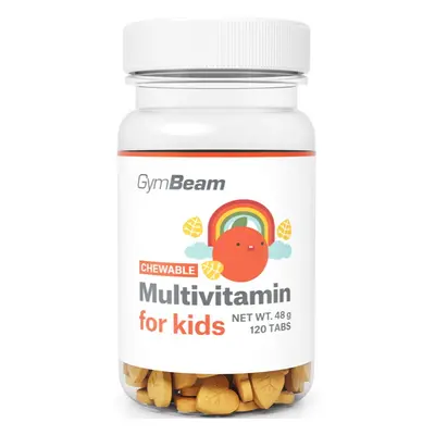 GymBeam Multivitamin for Kids támogatja a gyermekek immunrendszerét íz Orange 120 db