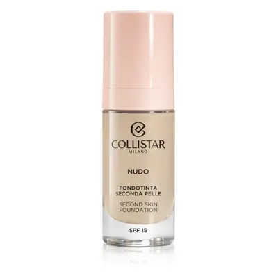 Collistar NUDO Second Skin Foundation SPF 15 világosító hidratáló make-up kisimító hatással árny