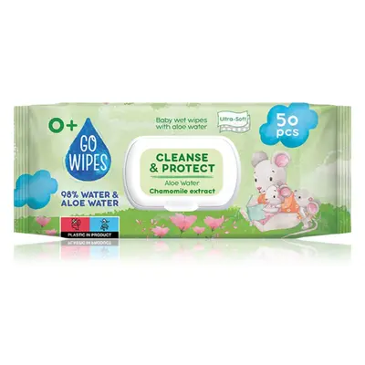 GoWipes Cleanse & Protect Chamomile extract finom nedves törlőkendők gyermekeknek aloe verával 5