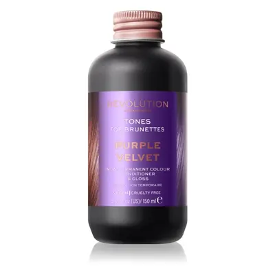 Revolution Haircare Tones For Brunettes tonizáló balzsam a barna árnyalatú hajra árnyalat Purple