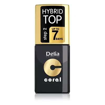 Delia Cosmetics Coral Nail Enamel Hybrid Gel zselés fedő körömlakk 11 ml