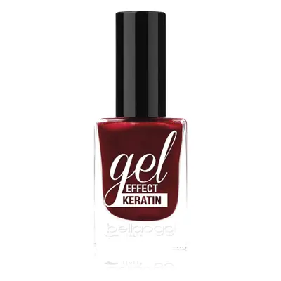 bellaoggi Gel Effect Keratin Nail Polish körömlakk árnyalat Fire Red 10 ml