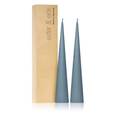 ester & erik cone candles dusty blue (no. 83) gyertya 2x25 cm