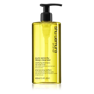 Shu Uemura Deep Cleanser Pure Serenity mélyen tisztító sampon zsíros hajra és fejbőrre 400 ml