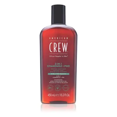 American Crew 3 in 1 Chamimile + Pine 3 az 1 sampon, kondicionáló és tusfürdő uraknak 450 ml