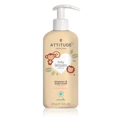 Attitude Baby Leaves Pear Nectar tusfürdő gél és sampon 2 in 1 gyermekeknek 473 ml