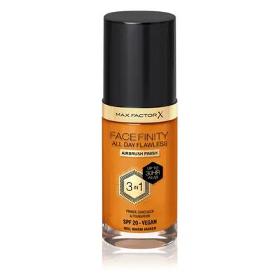 Max Factor Facefinity All Day Flawless tartós alapozó SPF 20 árnyalat 91 Warm Amber 30 ml