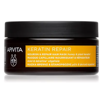 Apivita Keratin Repair Nourish Repair Hair Mask helyreállító hajpakolás töredezett, károsult haj