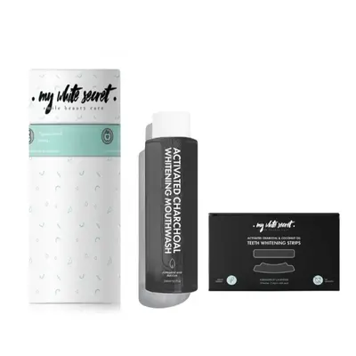 My White Secret Gift Pack Active Charcoal fogápoló készlet