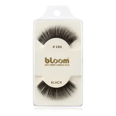 Bloom Natural ragasztható műszempilla természetes hajból No. 100 (Black) 1 cm