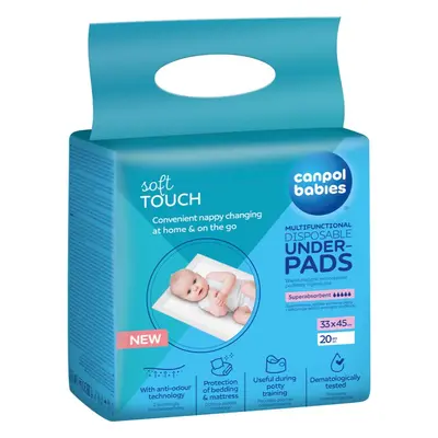 Canpol babies Disposable Underpads eldobható pelenkázó-alátétek 33x45 cm 20 db