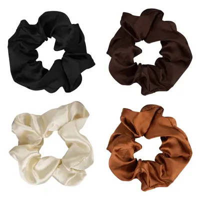 Brushworks Satin Scrunchies Natural hajgumik