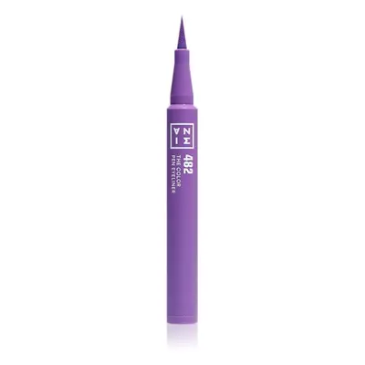 3INA The Color Pen Eyeliner Mini tartós szemfilc árnyalat 482 - Purple 0,6 ml