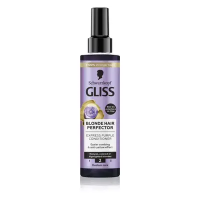 Schwarzkopf Gliss Blonde Hair Perfector öblítés nélküli kondicionáló semlegesíti a sárgás tónuso