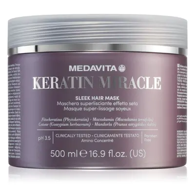 Medavita Keratin Miracle Sleek Hair Mask hidratáló kisimító maszk 500 ml