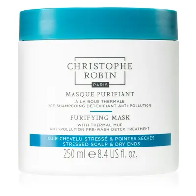 Christophe Robin Purifying Mask with Thermal Mud tisztító maszk szennyezett levegőnek kitett haj