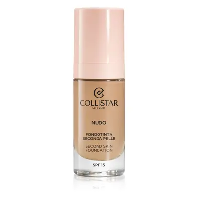 Collistar NUDO Second Skin Foundation SPF 15 világosító hidratáló make-up kisimító hatással árny